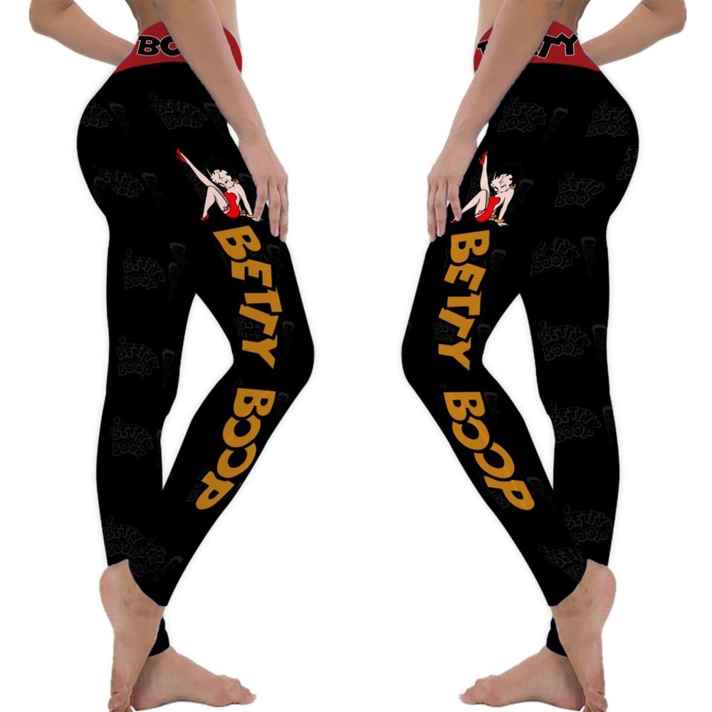 Black and Red Betty Boop Leggings
